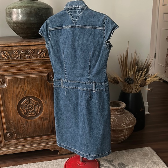 Vintage Tommy Hilfiger Y2K Denim Short Sleeve Dress - Picture 2 of 15